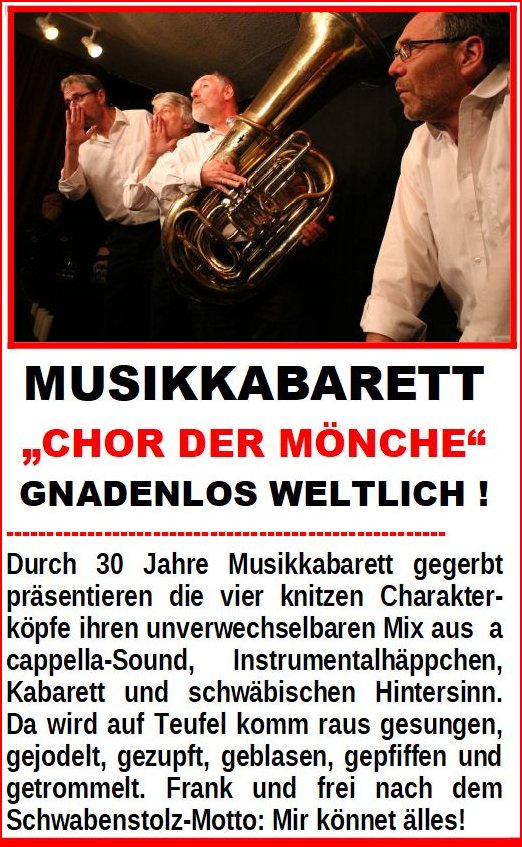 Musikkabarett „CHOR DER MÖNCHE“