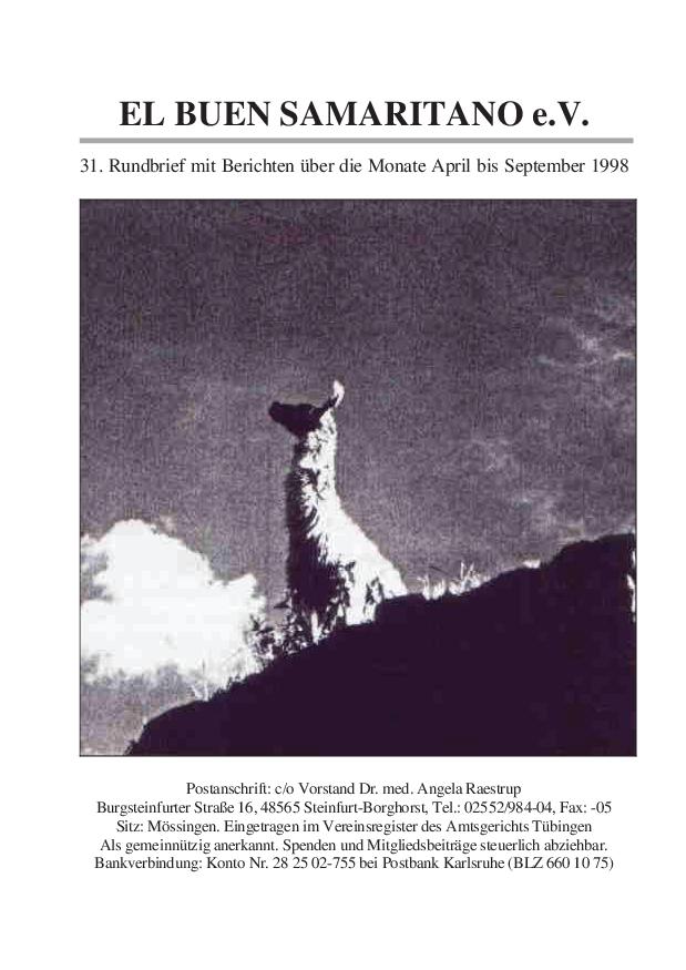 31. Rundbrief