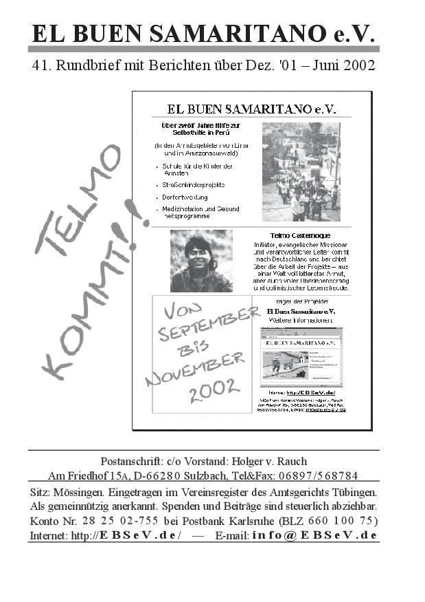 41. Rundbrief